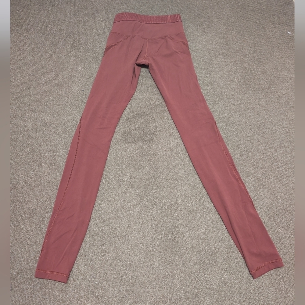 Athleta Aura Heel Tight Maple Red High Waisted Pants Powervita Women's XS - Picture 5 of 11